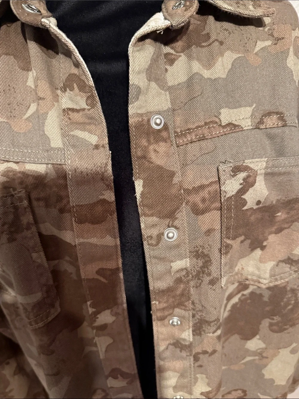 Women Camouflage Field Jacket - Desert Camo Brown/Beige